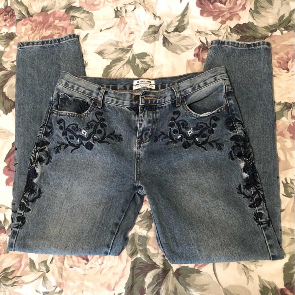 One Teaspoon embroidered jeans